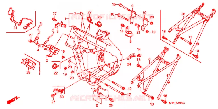 CADRE Honda MOTO 250 CRF 2005  CRF250R5
