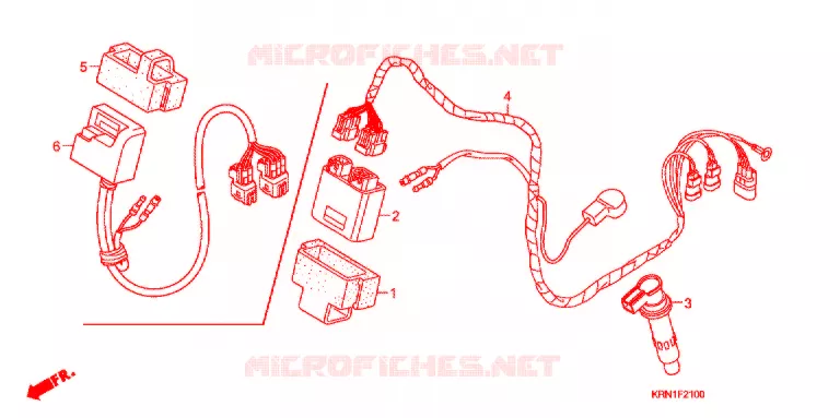 FAISCEAU DES FILS Honda MOTO 250 CRF 2005  CRF250R5