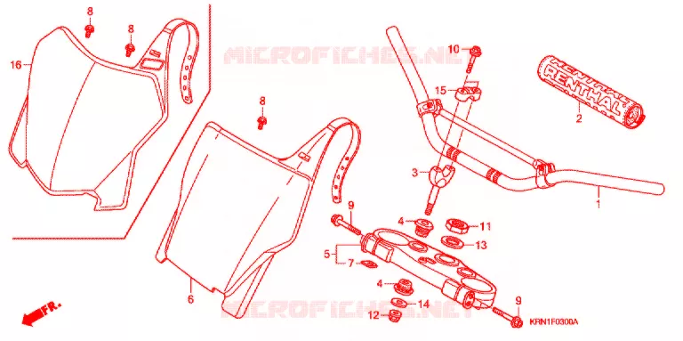GUIDON - TE DE FOURCHE Honda MOTO 250 CRF 2005  CRF250R5