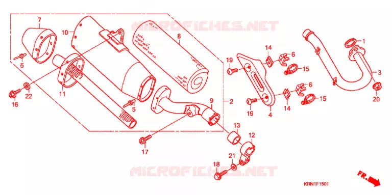 SILENCIEUX D'ECHAPPEMENT  Honda MOTO 250 CRF 2005  CRF250R5