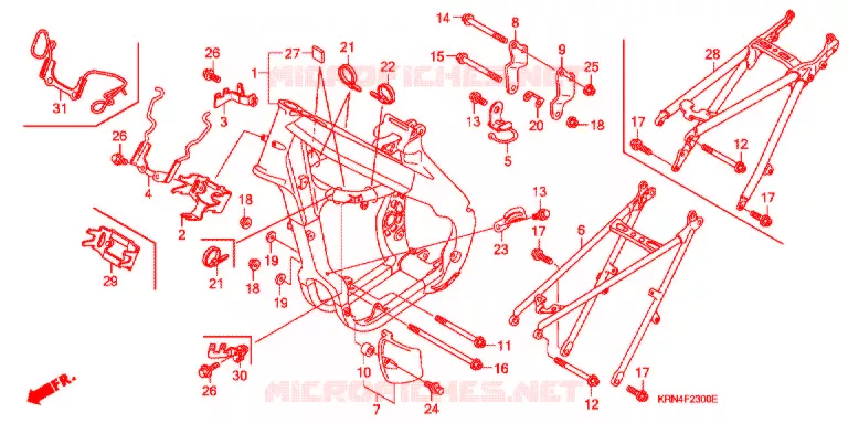 CADRE Honda MOTO 250 CRF 2006  CRF250R6