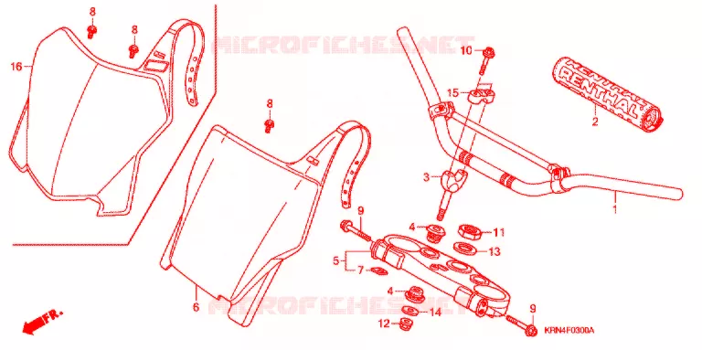 GUIDON - TE DE FOURCHE Honda MOTO 250 CRF 2006  CRF250R6