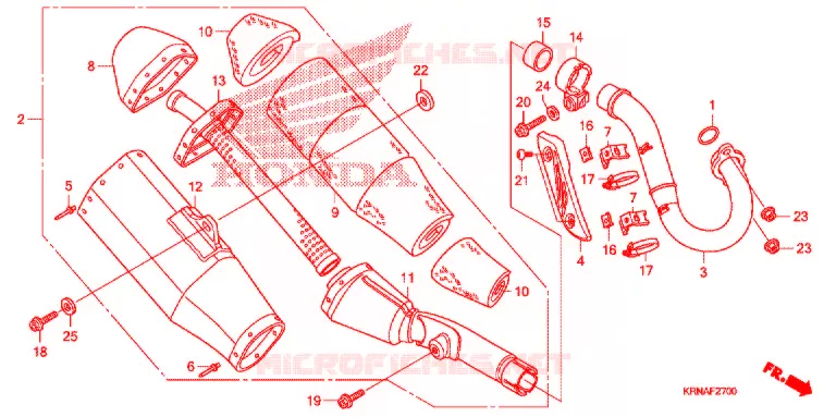 SILENCIEUX D'ECHAPPEMENT ('10) Honda MOTO 250 CRF 2010  CRF250RA