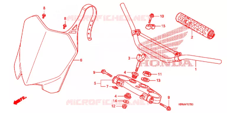 GUIDON - TE DE FOURCHE Honda MOTO 250 CRF 2010  CRF250RA