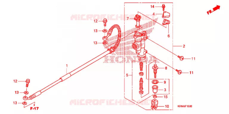 MAITRE-CYLINDRE DE FREIN ARRIERE Honda MOTO 250 CRF 2011  CRF250RB