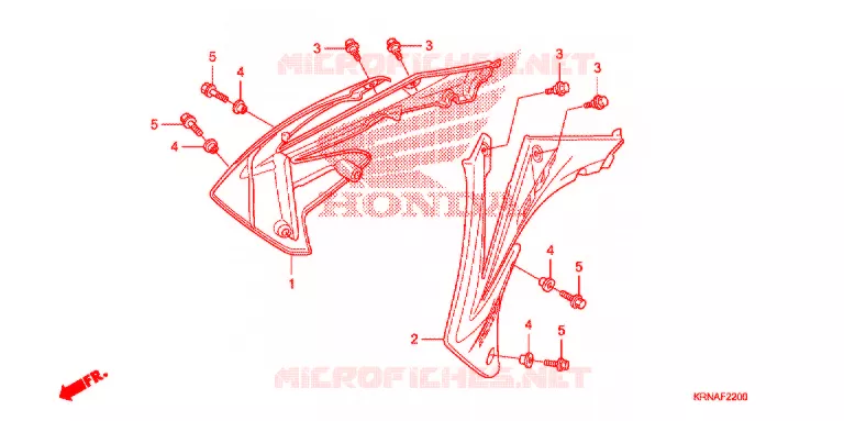 OUIES DE RADIATEUR Honda MOTO 250 CRF 2011  CRF250RB