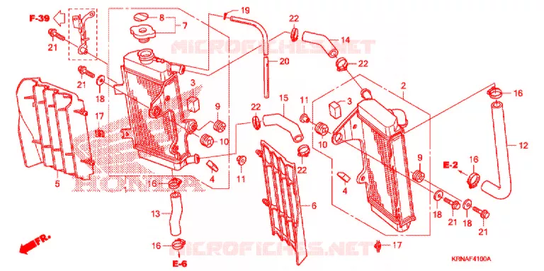 RADIATEUR Honda MOTO 250 CRF 2012  CRF250RC