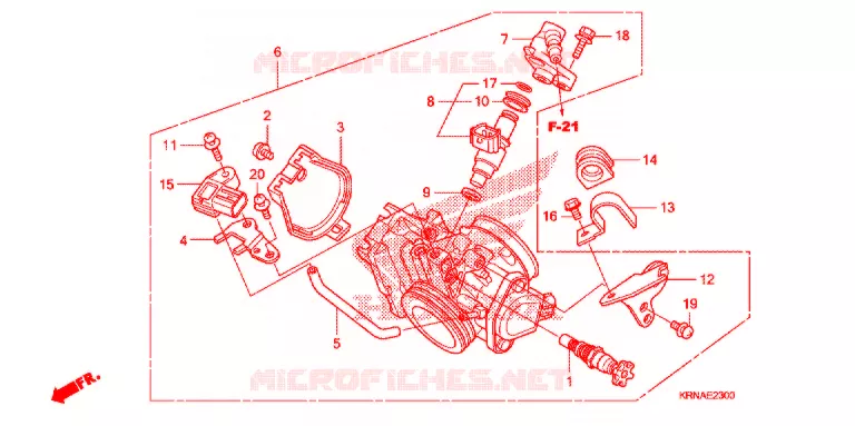 CORPS DE PAPILLON Honda MOTO 250 CRF 2012  CRF250RC