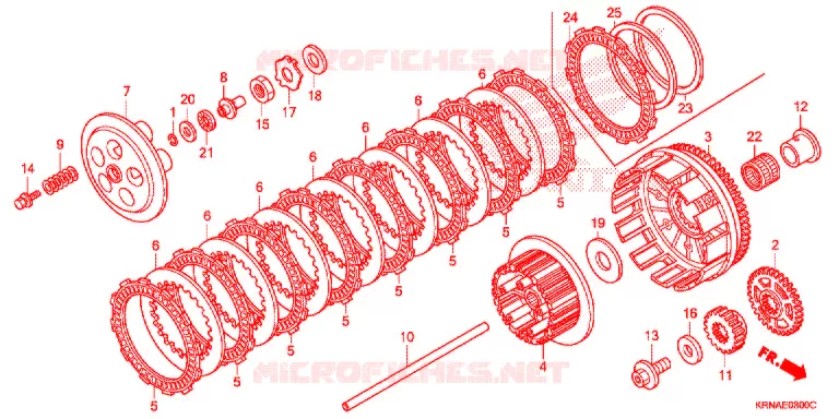 EMBRAYAGE Honda MOTO 250 CRF 2012  CRF250RC