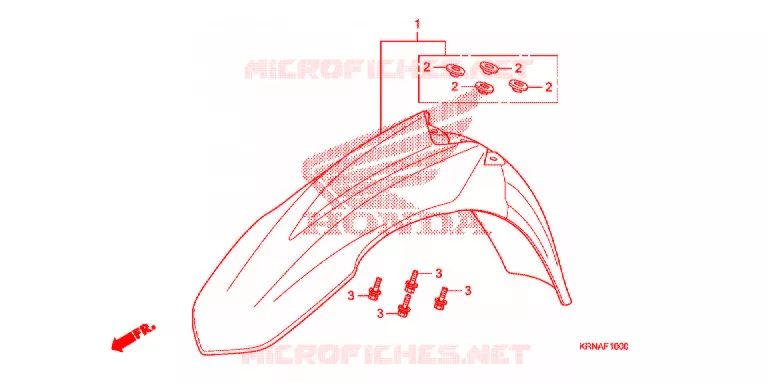 GARDE BOUE AVANT Honda MOTO 250 CRF 2012  CRF250RC