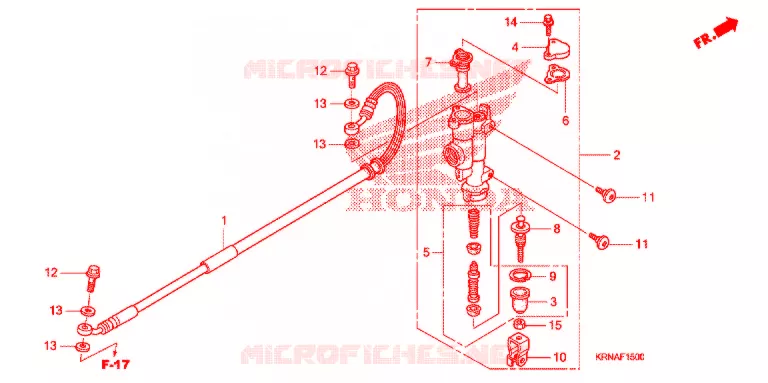 MAITRE-CYLINDRE DE FREIN ARRIERE Honda MOTO 250 CRF 2012  CRF250RC