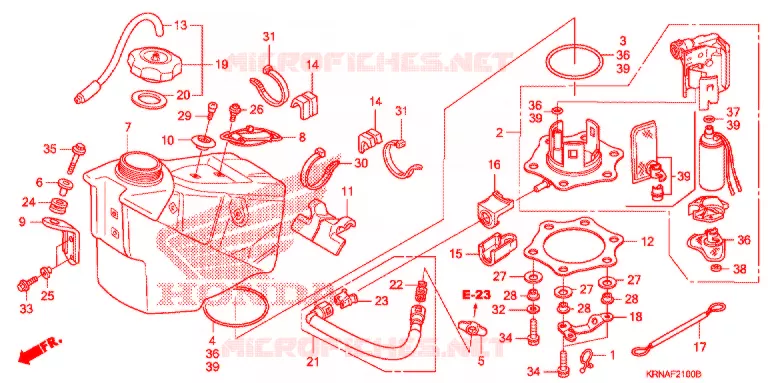 RESERVOIR A CARBURANT Honda MOTO 250 CRF 2012  CRF250RC