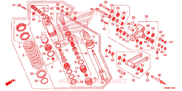 AMORTISSEUR ARRIERE Honda MOTO 250 CRF 2015  CRF250RF