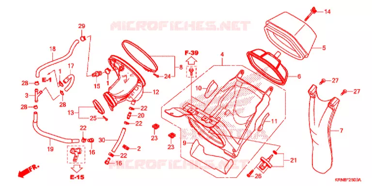FILTRE A AIR Honda MOTO 250 CRF 2015  CRF250RF