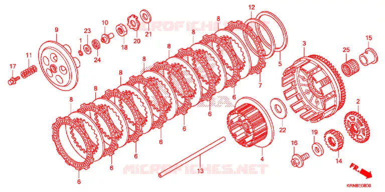 EMBRAYAGE Honda MOTO 250 CRF 2016  CRF250RG