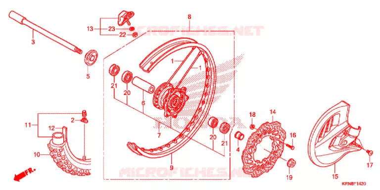 ROUE AVANT Honda MOTO 250 CRF 2016  CRF250RG