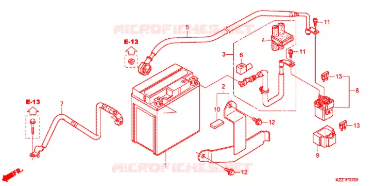 BATTERIE Honda MOTO 250 CRF 2013  CRF250LD