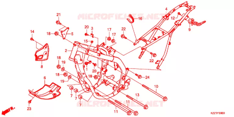 CADRE Honda MOTO 250 CRF 2013  CRF250LD