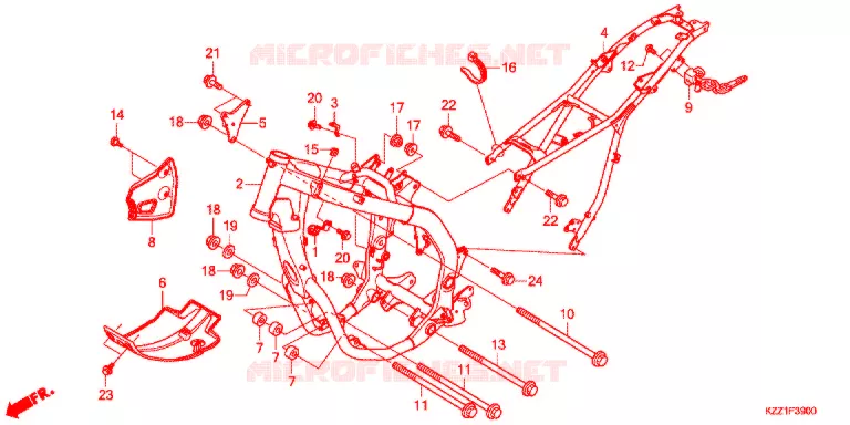 CADRE Honda MOTO 250 CRF 2015  CRF250MF