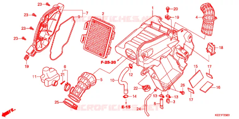 FILTRE A AIR Honda MOTO 250 CRF 2016  CRF250MF