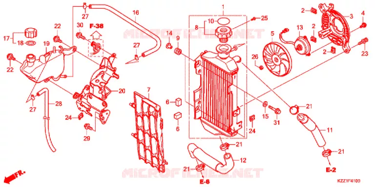RADIATEUR Honda MOTO 250 CRF 2015  CRF250MF