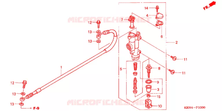 MAITRE-CYLINDRE DE FREIN ARRIERE Honda MOTO 250 CRF 2005  CRF250R5