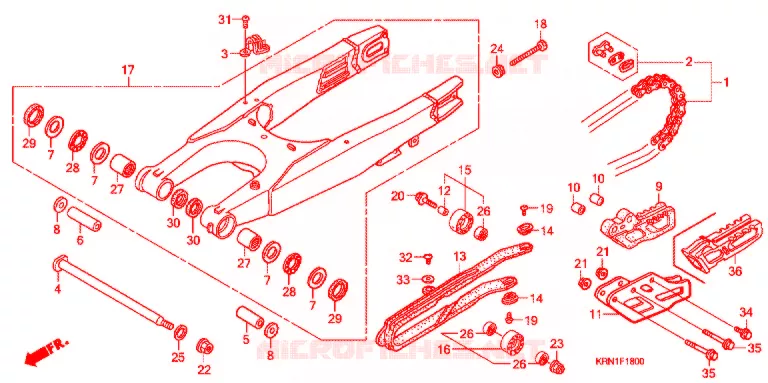 BRAS OSCILLANT Honda MOTO 250 CRF 2006  CRF250R6