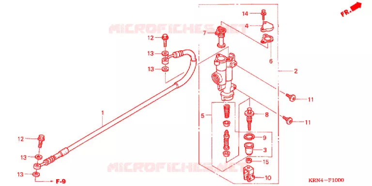 MAITRE-CYLINDRE DE FREIN ARRIERE Honda MOTO 250 CRF 2008  CRF250R8