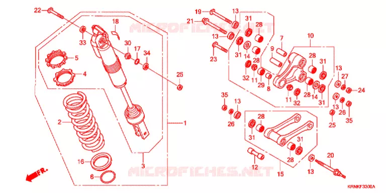 AMORTISSEUR ARRIERE Honda MOTO 250 CRF 2012  CRF250RC