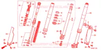 FOURCHE (CRF250RE) pour Honda CRF 250 R de 2014