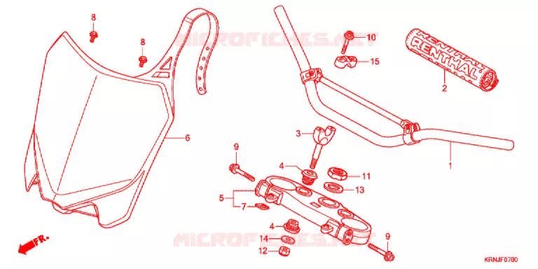 GUIDON - TE DE FOURCHE Honda MOTO 250 CRF 2014  CRF250RE