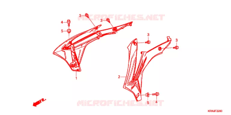 OUIES DE RADIATEUR Honda MOTO 250 CRF 2014  CRF250RE
