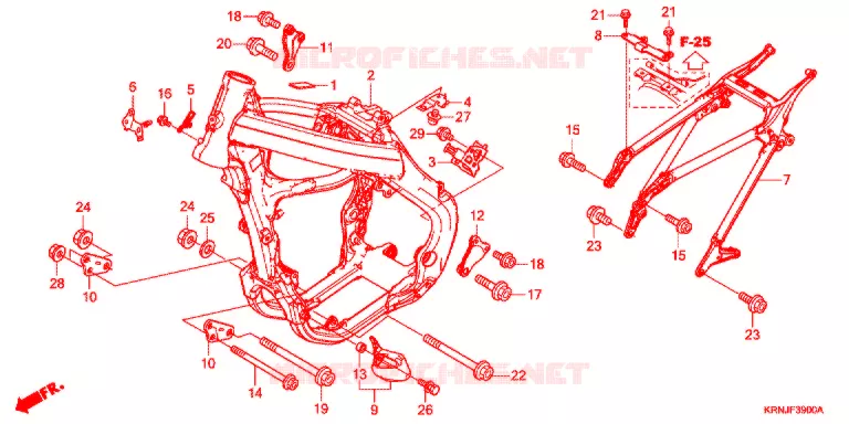 CADRE Honda MOTO 250 CRF 2016  CRF250RG