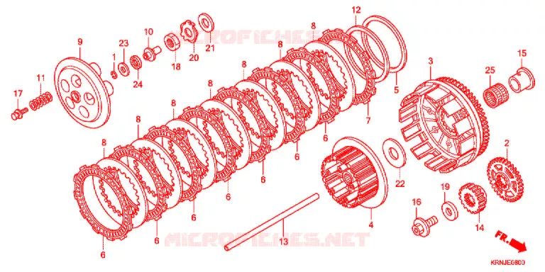 EMBRAYAGE Honda MOTO 250 CRF 2017  CRF250RG