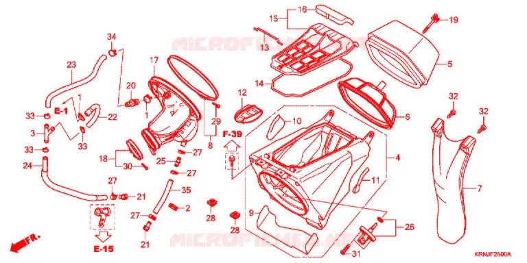 FILTRE A AIR Honda MOTO 250 CRF 2017  CRF250RG
