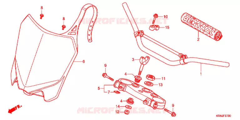 GUIDON - TE DE FOURCHE Honda MOTO 250 CRF 2017  CRF250RG
