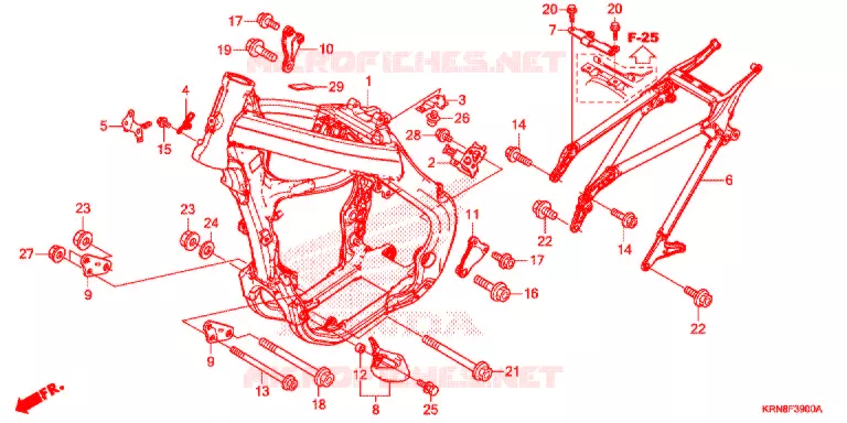 CADRE Honda MOTO 250 CRF 2017  CRF250RH