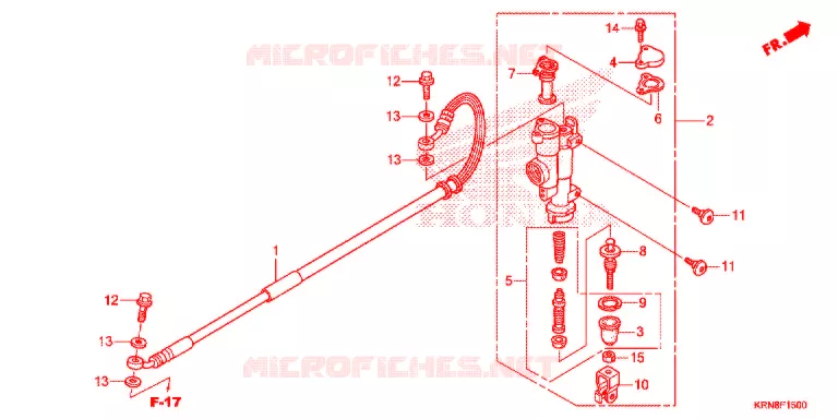 MAITRE-CYLINDRE DE FREIN ARRIERE Honda MOTO 250 CRF 2017  CRF250RH