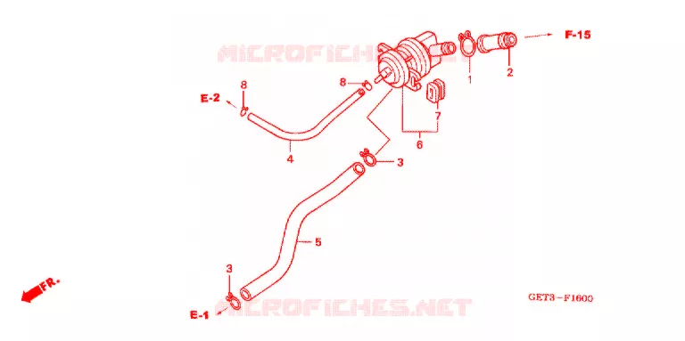 COMMANDE INJECTION D'AIR SOUPAPE Honda SCOOTER 50 JAZZ 2002  CHF502
