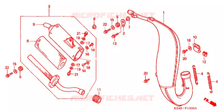 ECHAPPEMENT Honda MOTO 125 CR 2004  CR125R4