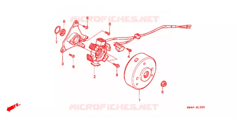 ALTERNATEUR (CRF100F) Honda MOTO 100 CRF 2005  CRF100F5