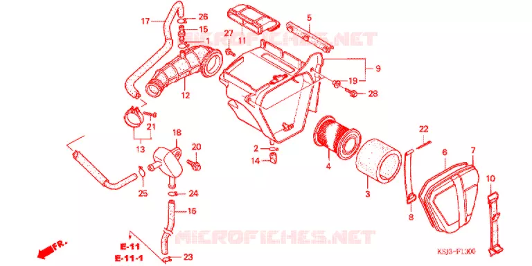 FILTRE A AIR Honda MOTO 100 CRF 2005  CRF100F5