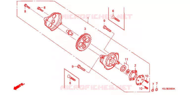 POMPE A HUILE Honda MOTO 100 CRF 2005  CRF100F5