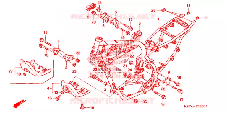CADRE Honda MOTO 150 CRF 2003  CRF150F3