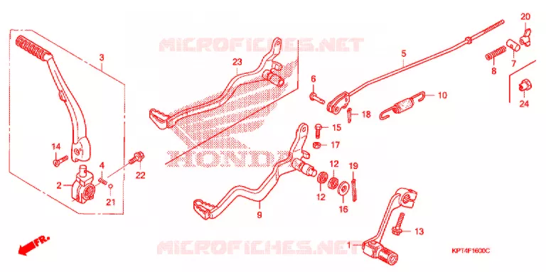 PEDALE Honda MOTO 150 CRF 2011  CRF150FB