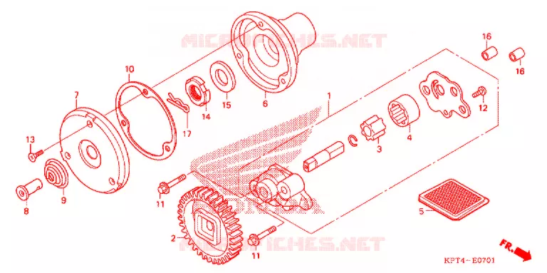 POMPE A HUILE ('06-'11) Honda MOTO 150 CRF 2011  CRF150FB