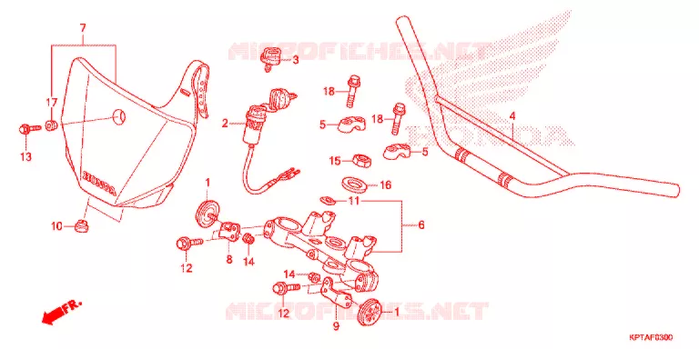 GUIDON - TE DE FOURCHE Honda MOTO 150 CRF 2013  CRF150FD