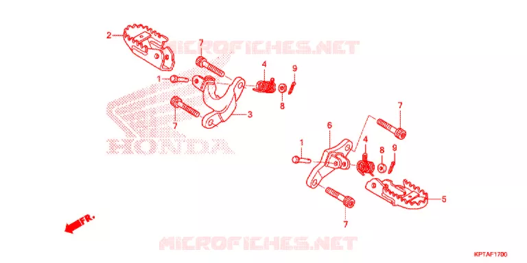 REPOSE PIED Honda MOTO 150 CRF 2013  CRF150FD