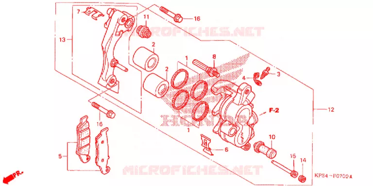 ETRIER DE FREIN AVANT Honda MOTO 230 CRF 2012  CRF230FB