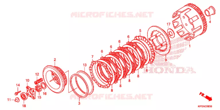 EMBRAYAGE Honda MOTO 230 CRF 2013  CRF230FD